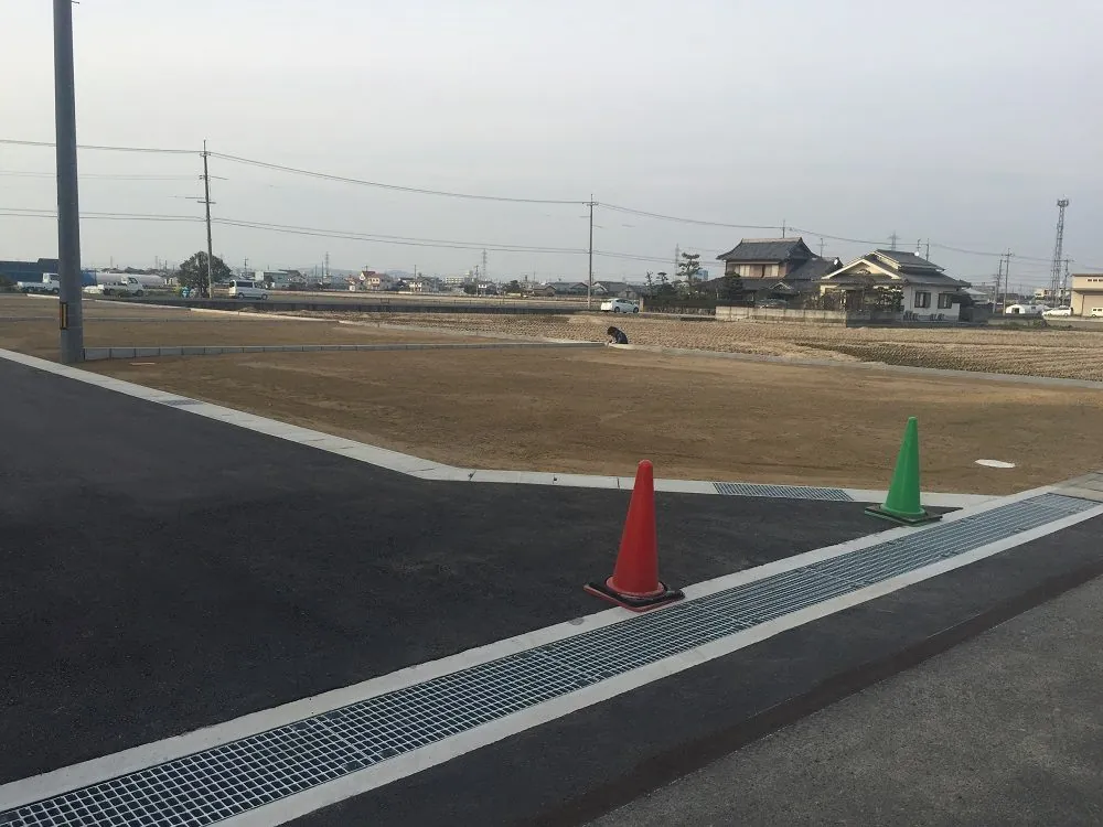 整地・道路・側溝の完成